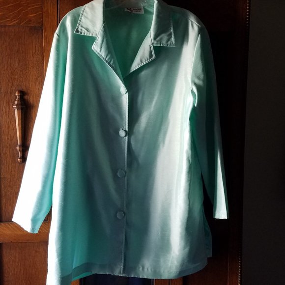 Aqua Jacket Large by Maggie Sweet - Picture 1 of 8